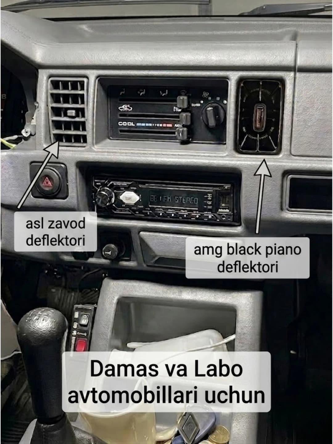 Damas pechka havo deflektori 4 dona
