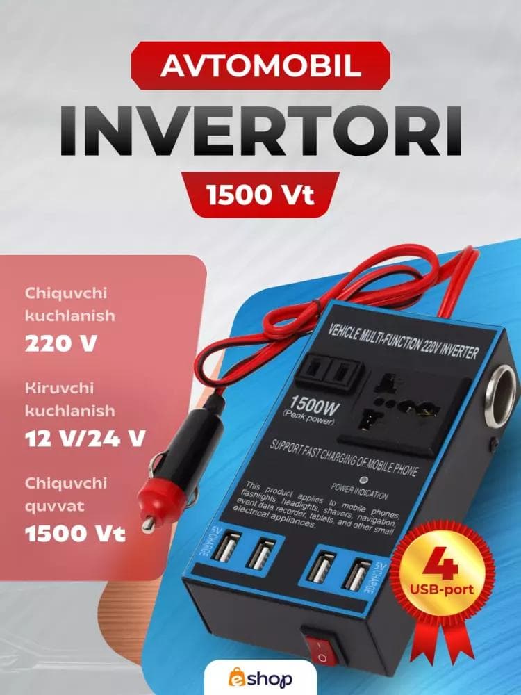 🚗AVTOMOBIL QUVVAT INVERTERI