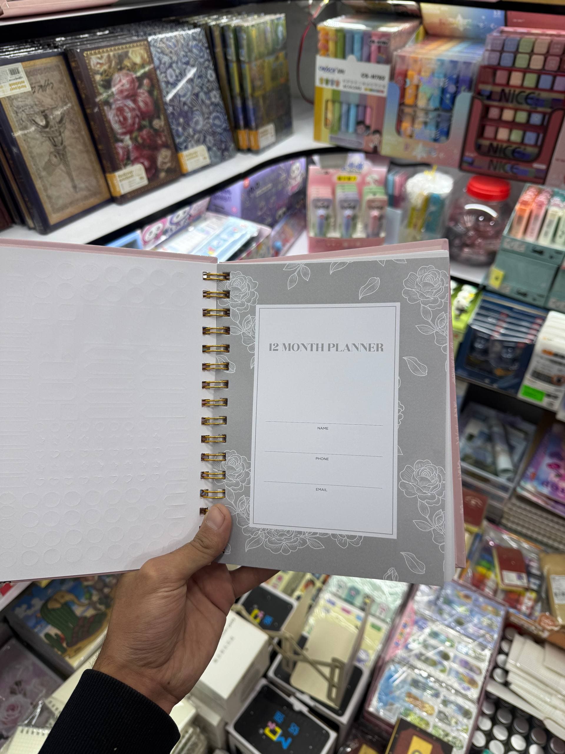 ✨ 12 oylik planer to‘plami, premium kundalik rejalashtiruvchi, stikerlar va ruchka bilan✨